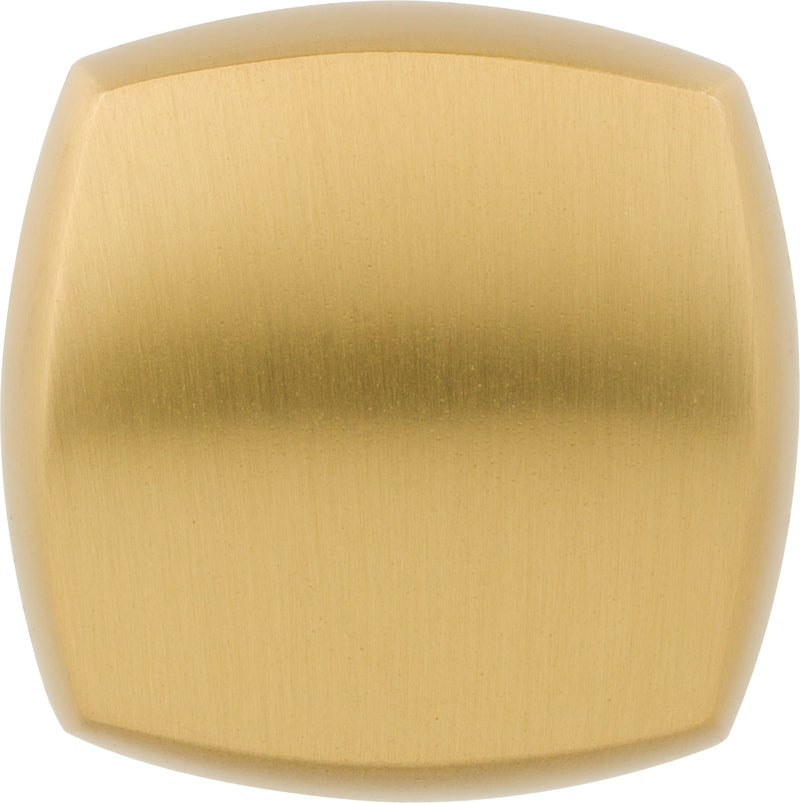 1-1/8" Overall Length Brushed Gold Square Audrey Cabinet Knob