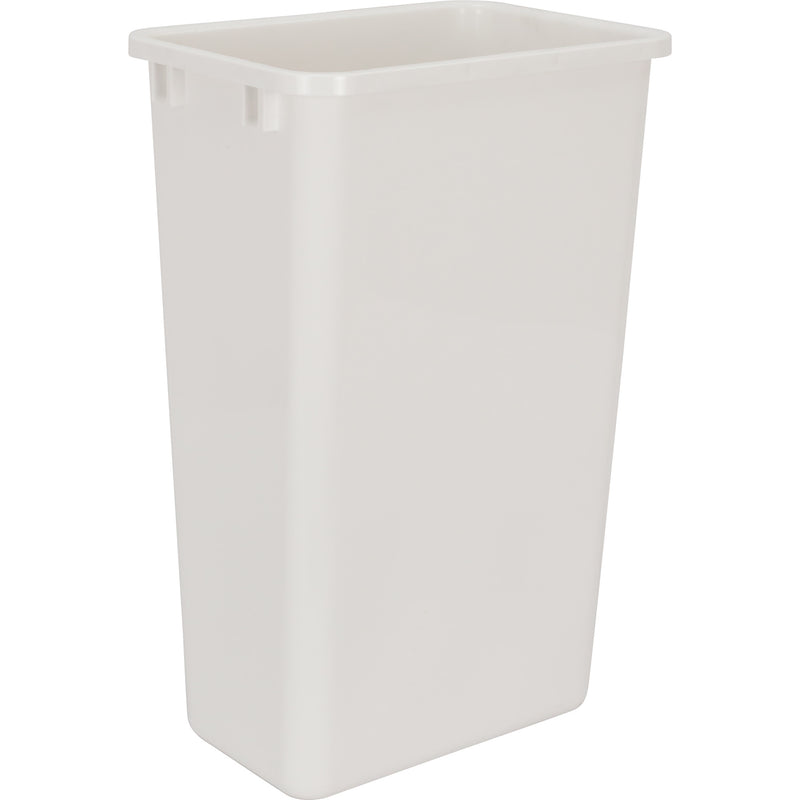 Single White 50 Quart Top-Mount Trashcan Pullout for 15" Opening