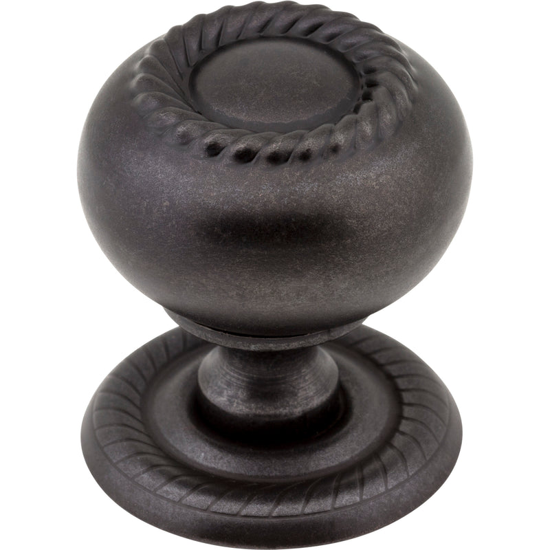 1-1/4" Diameter Gun Metal Rope Rhodes Cabinet Knob