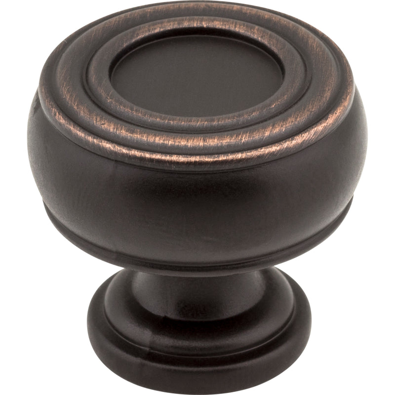 1-3/16" Diameter Brushed Oil Rubbed Bronze Barrel Bremen 2 Cabinet Knob