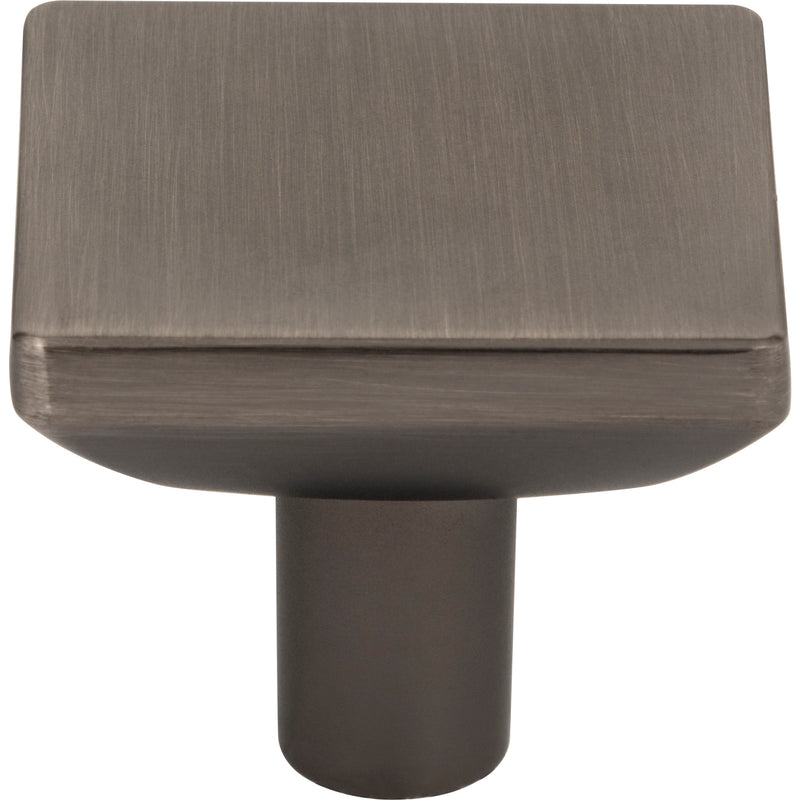1-5/8" Overall Length Brushed Pewter Walker 1 Square Knob