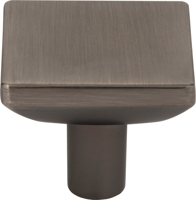 1-5/8" Overall Length Brushed Pewter Walker 1 Square Knob