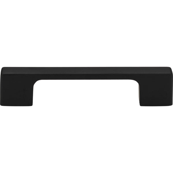 Thin Square Pull 3 3/4 Inch (c-c) Matte Black