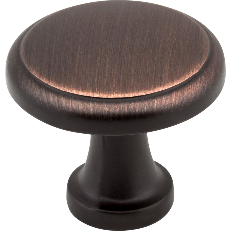 1-3/16" Diameter Brushed Oil Rubbed Bronze Kenner Cabinet Mushroom Knob