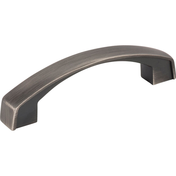 96 mm Center-to-Center Brushed Pewter Merrick Cabinet Pull