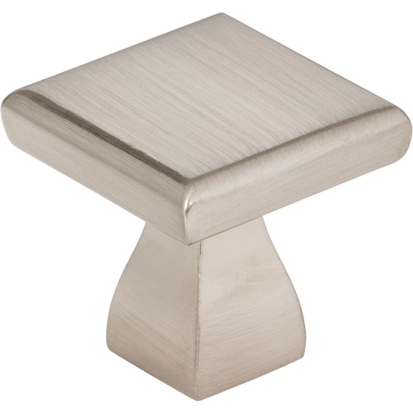 1" Overall Length Satin Nickel Square Hadly Cabinet Knob