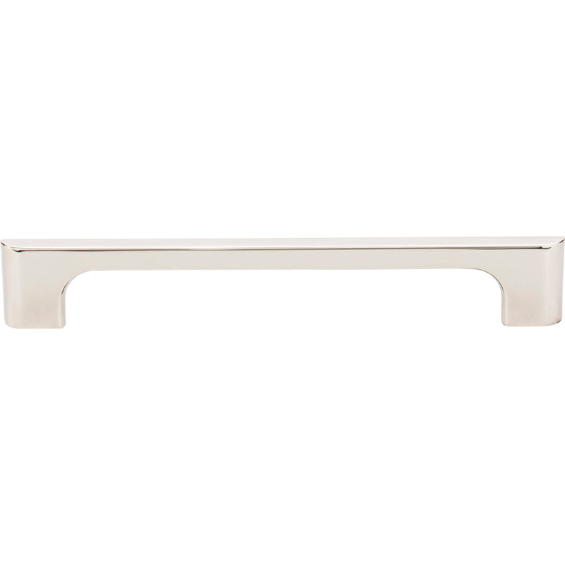 160 mm Center-to-Center Polished Nickel Asymmetrical Leyton Cabinet Pull