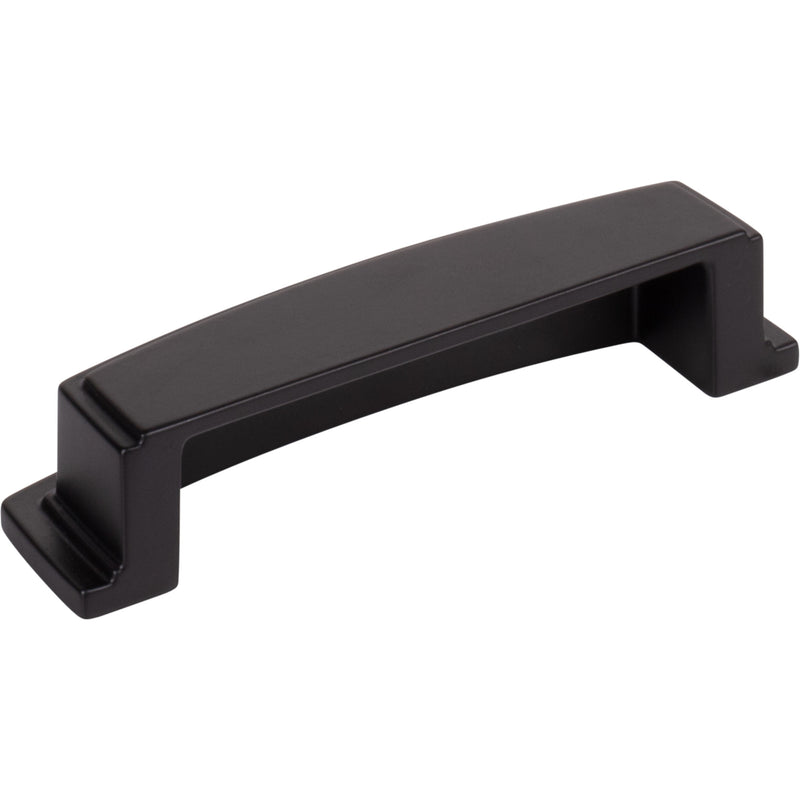 96 mm Center Matte Black Square-to-Center Square Renzo Cabinet Cup Pull