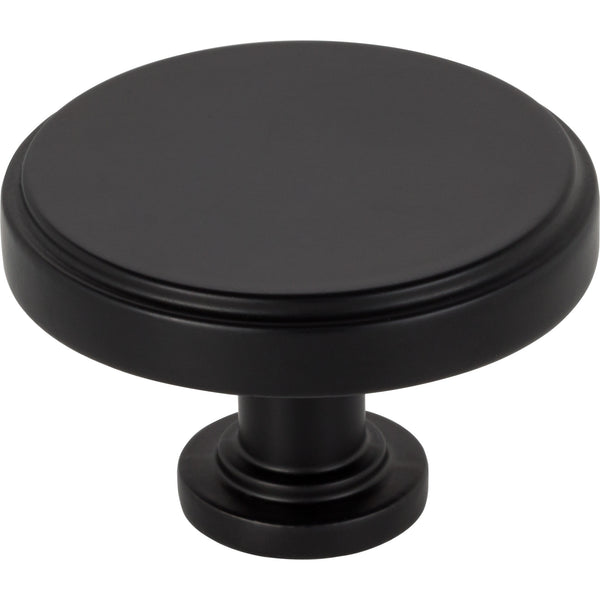 1-3/4" Diameter Matte Black Richard Cabinet Knob