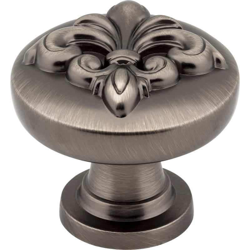 1-3/8" Diameter Brushed Pewter Lafayette Cabinet Knob