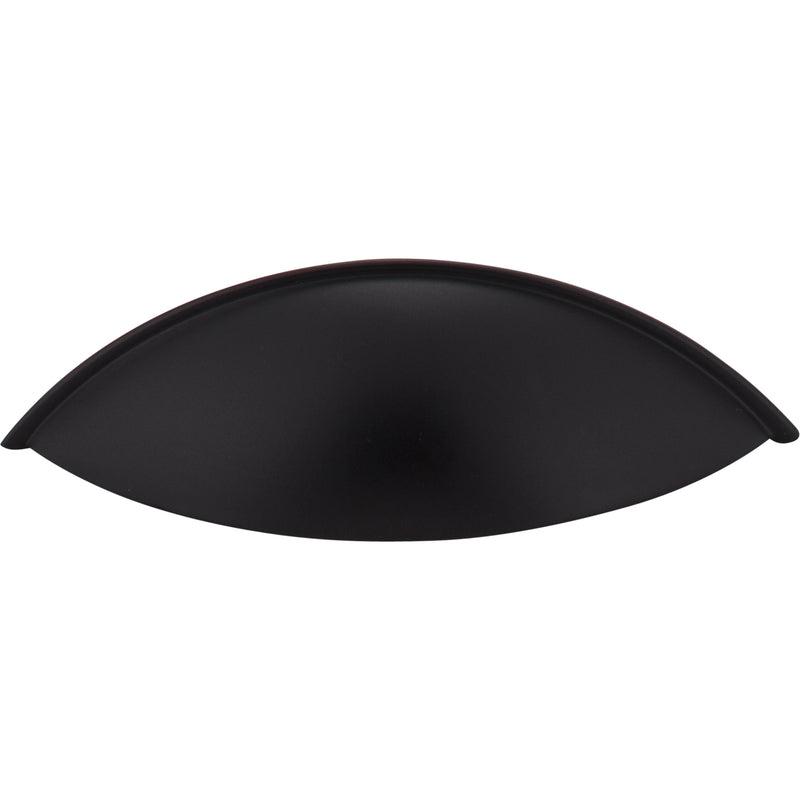 96 mm Center-to-Center Matte Black Bordeaux Cabinet Cup Pull