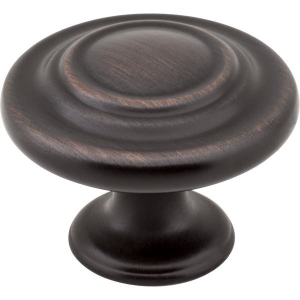 1-5/16" Diameter Brushed Oil Rubbed Bronze Round Arcadia Cabinet Knob