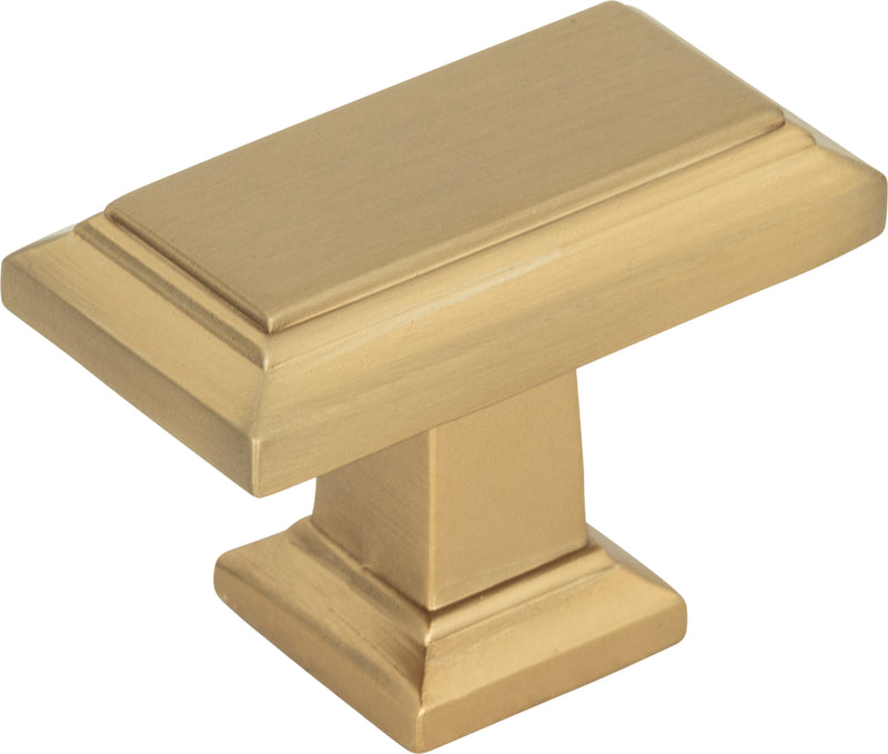 Sutton Place Rectangle Knob 1 7/16 Inch Champagne