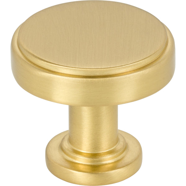 1-1/4" Diameter Brushed Gold Richard Cabinet Knob