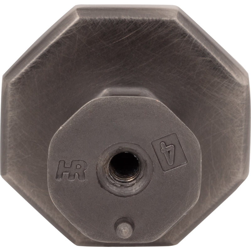 1-1/4" Overall Length Brushed Pewter Octagonal Wheeler Cabinet Knob