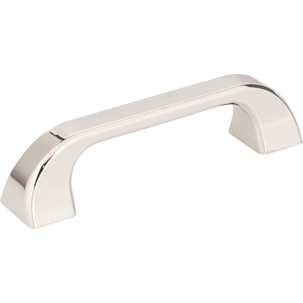 96 mm Center-to-Center Polished Nickel Square Marlo Cabinet Pull