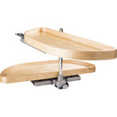 32" Wood Half-Moon Lazy Susan