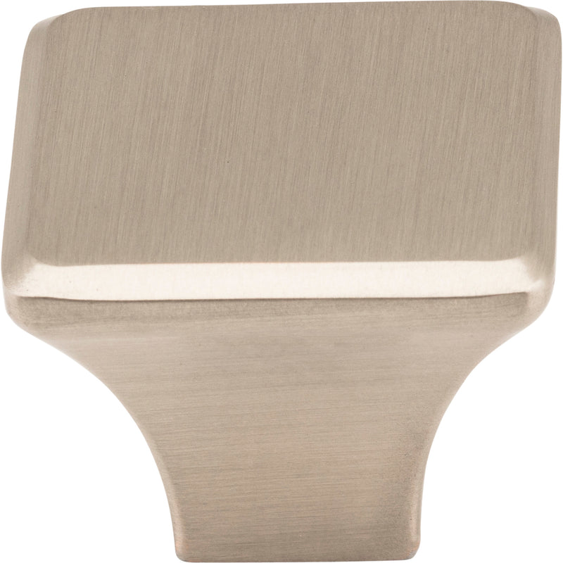 1-1/4" Overall Length Satin Nickel Square Marlo Cabinet Knob