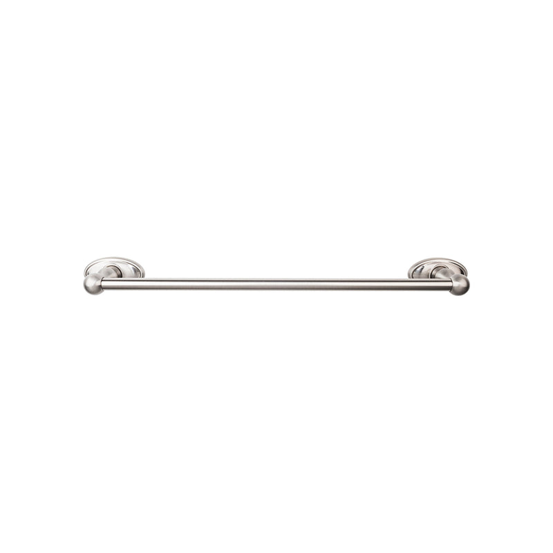 Edwardian Bath Towel Bar 24 In. Single - Oval Backplate Brushed Satin Nickel