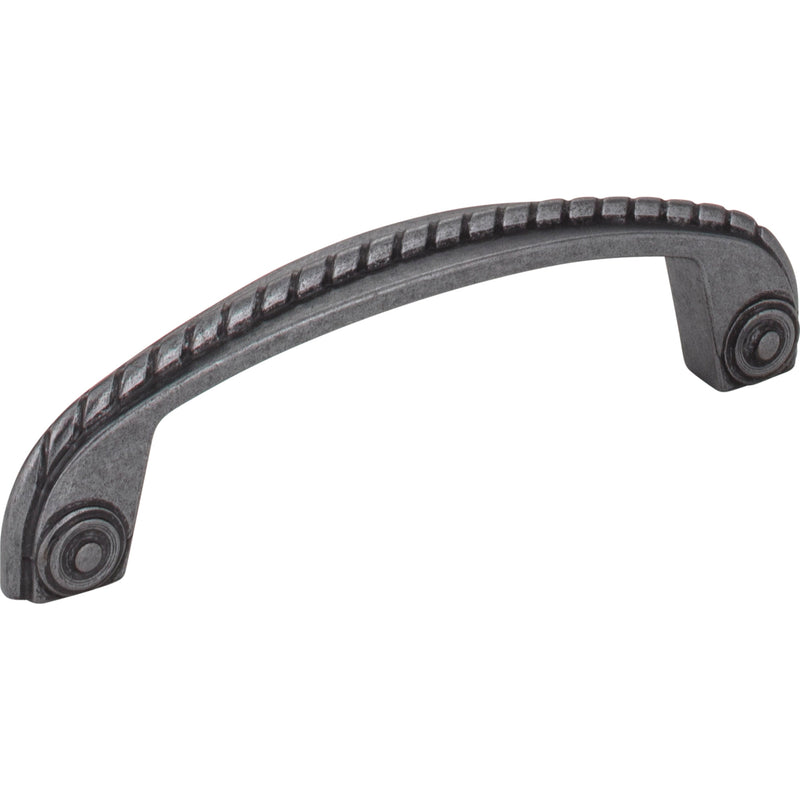 96 mm Center-to-Center Gun Metal Rope Rhodes Cabinet Pull