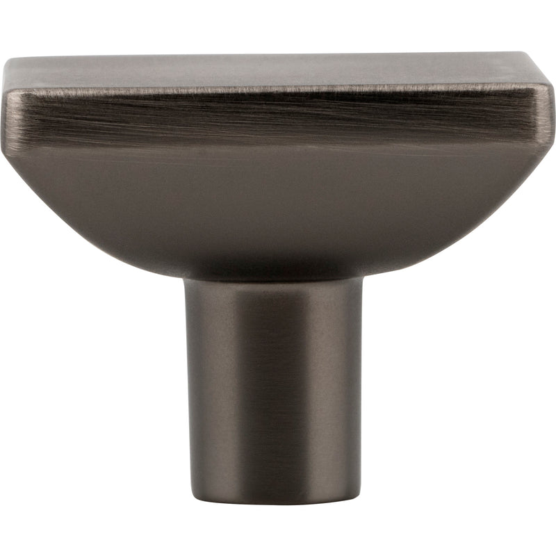 1-5/8" Overall Length Brushed Pewter Walker 1 Square Knob