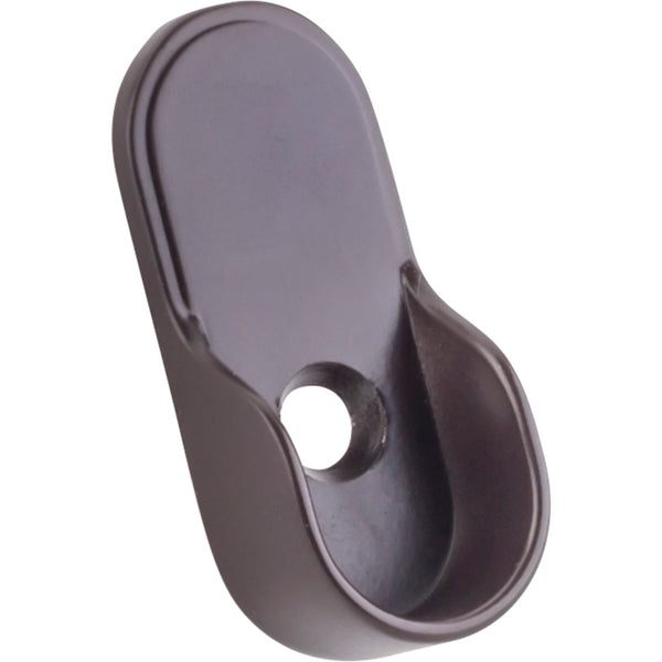 Dark Bronze Knock-In Mounting Bracket for Oval Closet Rods