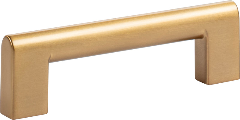 Round Rail Pull 3 3/4 Inch Warm Brass