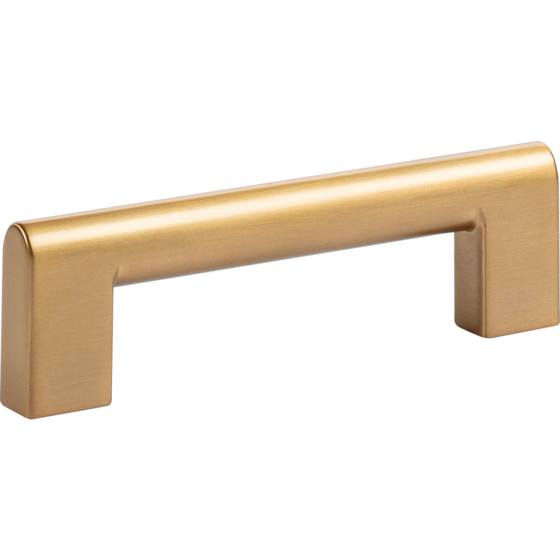 Round Rail Pull 3 3/4 Inch Warm Brass