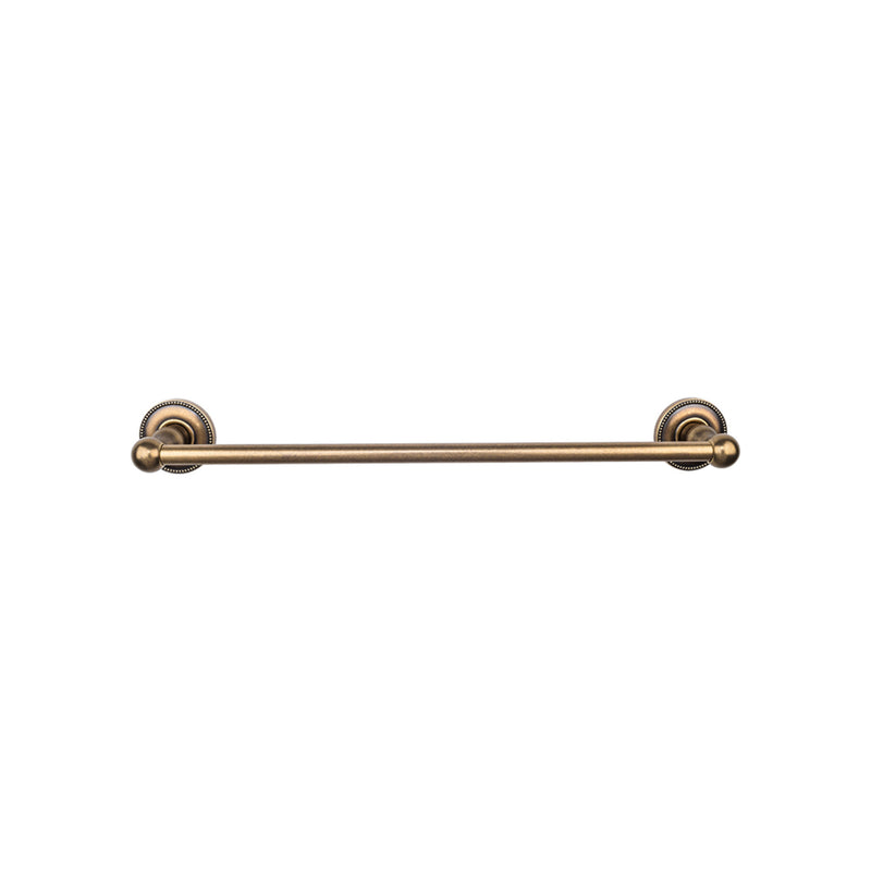 Edwardian Bath Towel Bar 24 In. Single - Beaded Bplate German Bronze