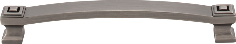 160 mm Center-to-Center Brushed Pewter Square Delmar Cabinet Pull