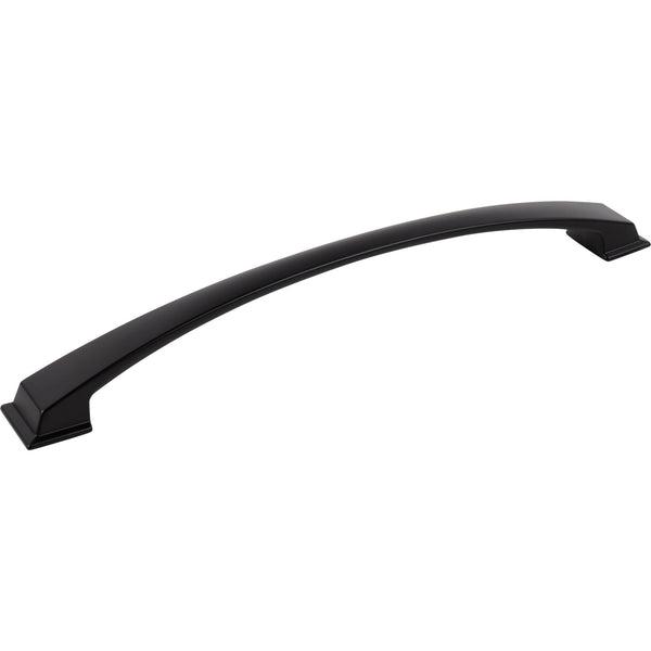 12" Center-to-Center Matte Black Arched Roman Appliance Handle