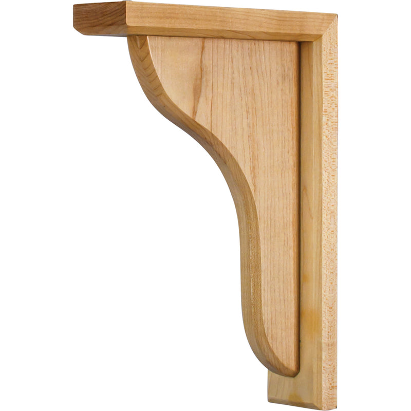 2" W x 7-1/2" D x 10-1/2" H Hard Maple Beveled Bar Corbel