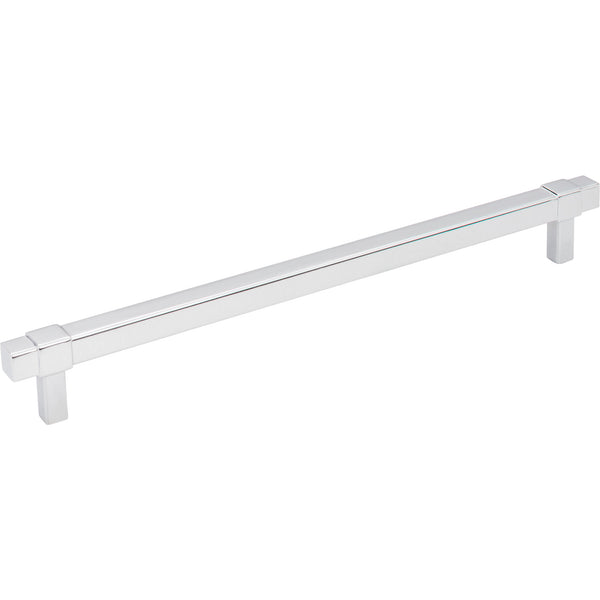 224 mm Center-to-Center Polished Chrome Square Zane Cabinet Pull