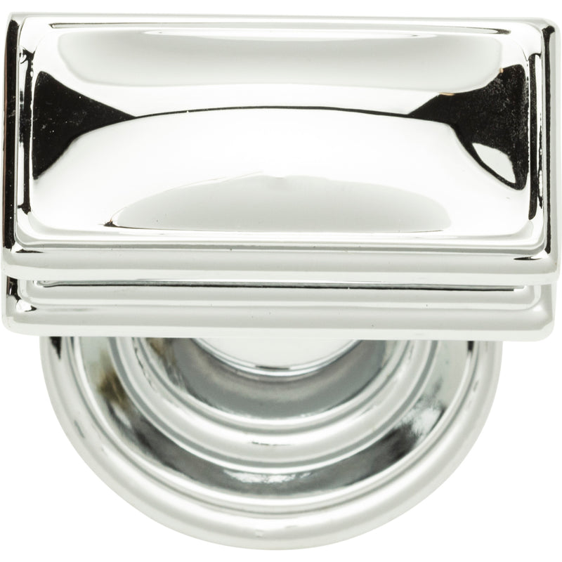 Campaign Rectangle Knob 1 1/2 Inch Polished Chrome