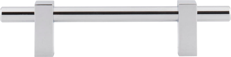 96 mm Center-to-Center Polished Chrome Larkin Cabinet Bar Pull