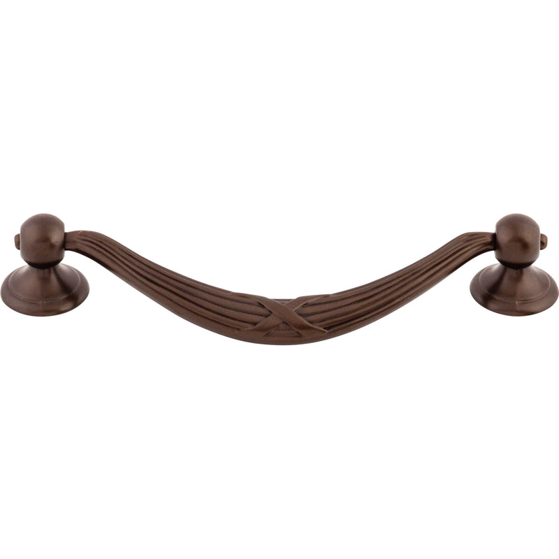 Ribbon & Reed Drop Pull 5 1/16 Inch (c-c) Oil Rubbed Bronze