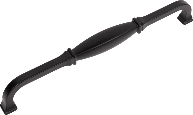 18" Center-to-Center Matte Black Audrey Appliance Handle