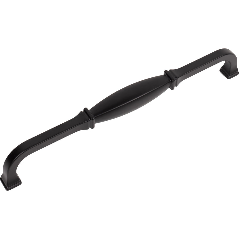 18" Center-to-Center Matte Black Audrey Appliance Handle