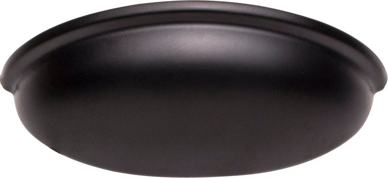 3" Center-to-Center Matte Black Florence Cabinet Cup Pull