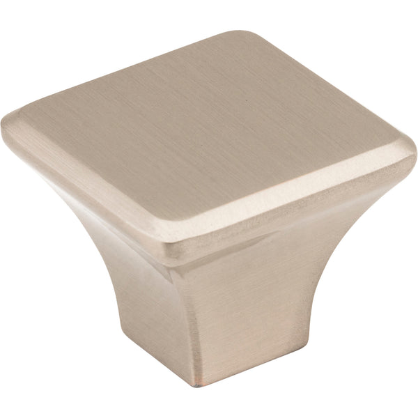 1-1/4" Overall Length Satin Nickel Square Marlo Cabinet Knob