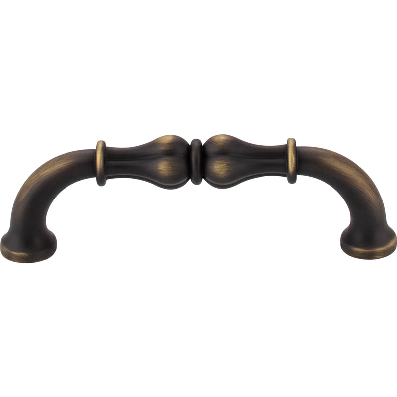 96 mm Center-to-Center Antique Brushed Satin Brass Bella Cabinet Pull