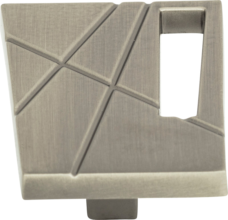 Modernist Left Knob 1 3/4 Inch Brushed Nickel