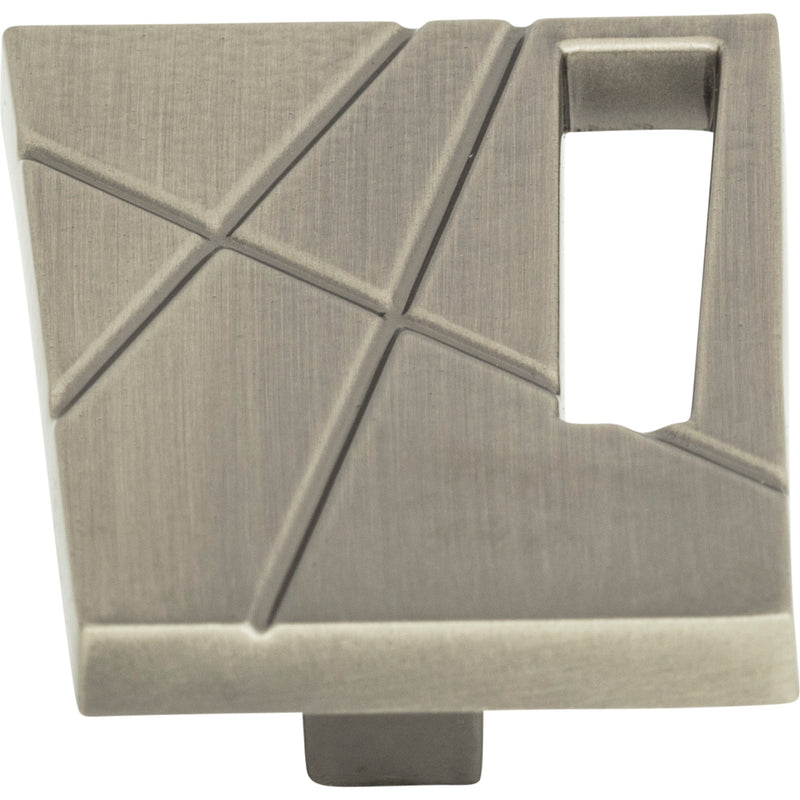 Modernist Left Knob 1 3/4 Inch Brushed Nickel