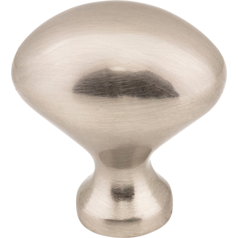 1-1/8" Overall Length Satin Nickel Oval Merryville Cabinet Knob