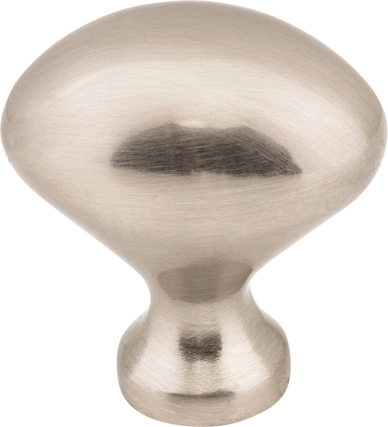 1-1/8" Overall Length Satin Nickel Oval Merryville Cabinet Knob