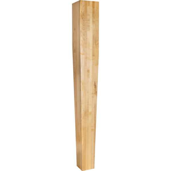 5" W x 5" D x 42" H Cherry Square Tapered Post