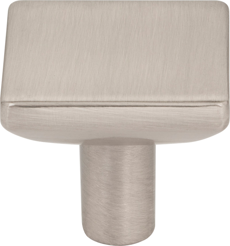 1-1/4" Overall Length Satin Nickel Walker 1 Square Knob