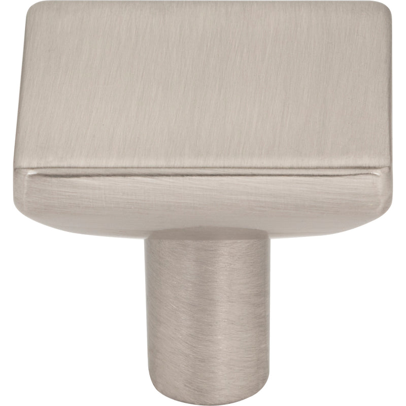 1-1/4" Overall Length Satin Nickel Walker 1 Square Knob