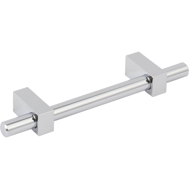 96 mm Center-to-Center Polished Chrome Larkin Cabinet Bar Pull