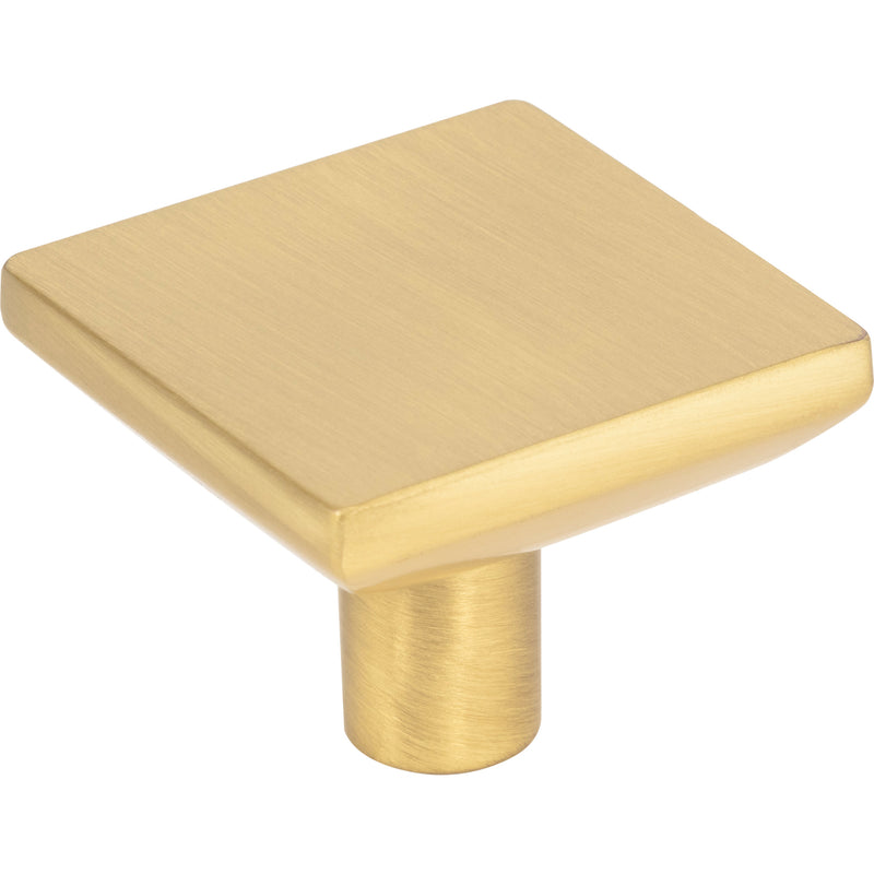 1-5/8" Overall Length Brushed Gold Walker 1 Square Knob